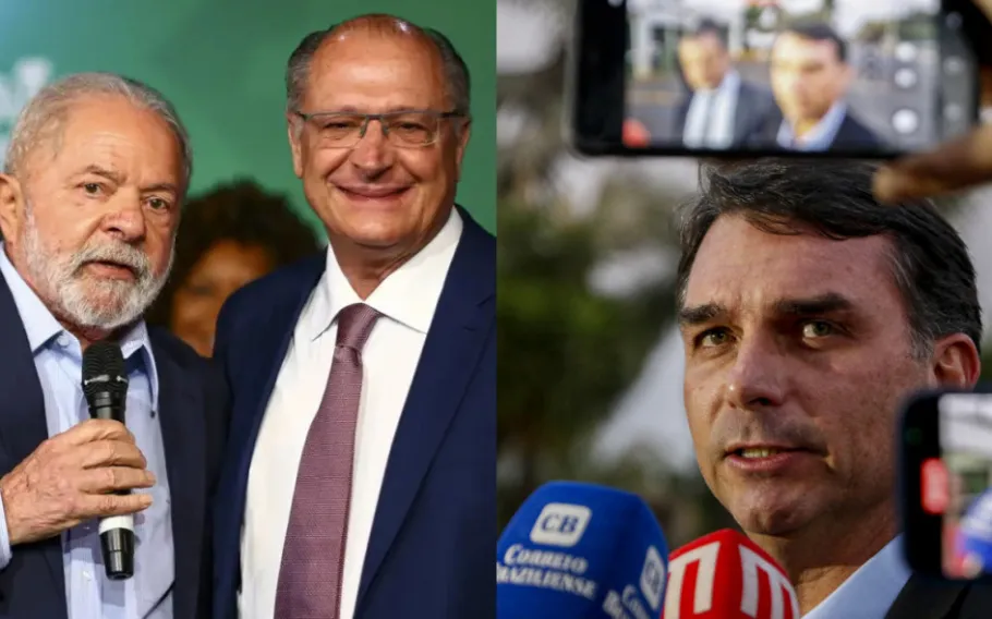 Flávio Bolsonaro utiliza declarações antigas de Geraldo Alckmin contra Lula em propaganda eleitoral