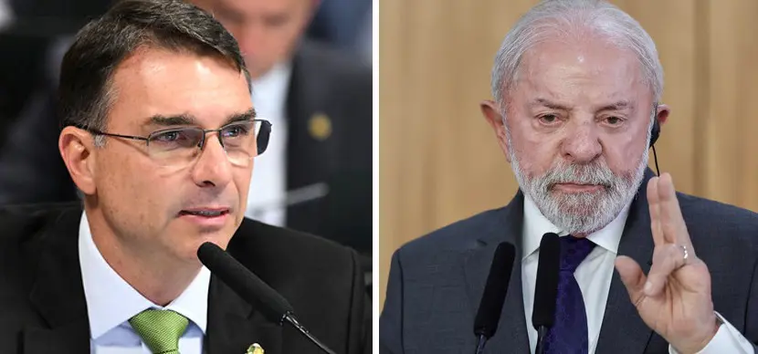 Pesquisa indica Flávio Bolsonaro à frente de Lula nas intenções de voto